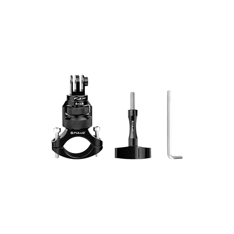 Aluminum 360° PULUZ Steering Wheel Mount for Sports Cameras (Black)
